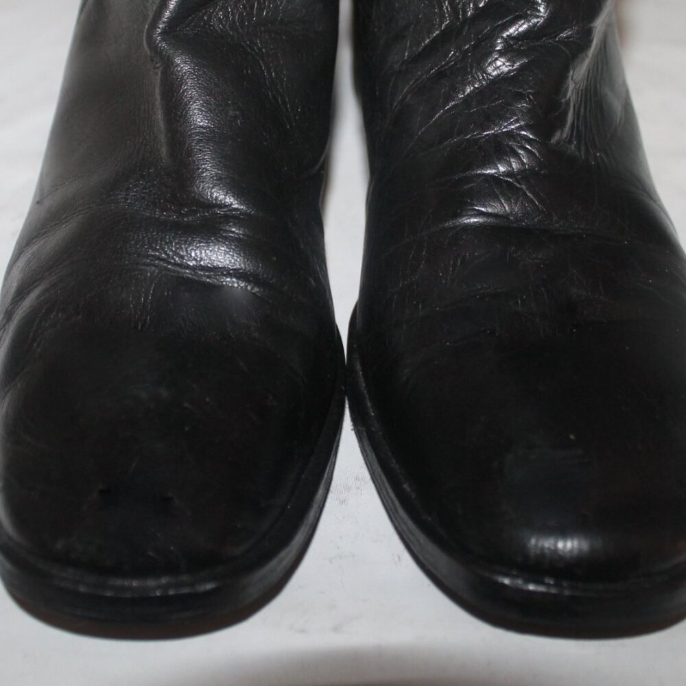 $498 Cole Haan Made in Italy Stretch Leather Tall Knee High Boots Sz 8 - Picture 5 of 13